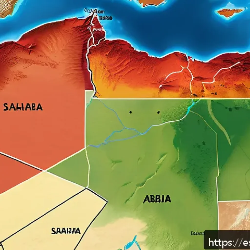 사하라 아랍 민주 공화국 독립 승인 국가 목록 - A detailed political map of North Africa and the Western Sahara region, highlighting the territorial...